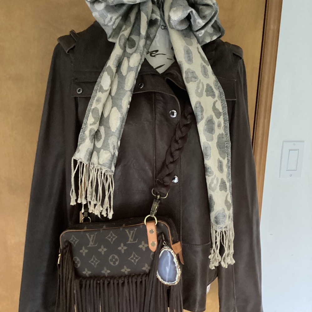 Marc Andrew Cocoa Leather Jacket